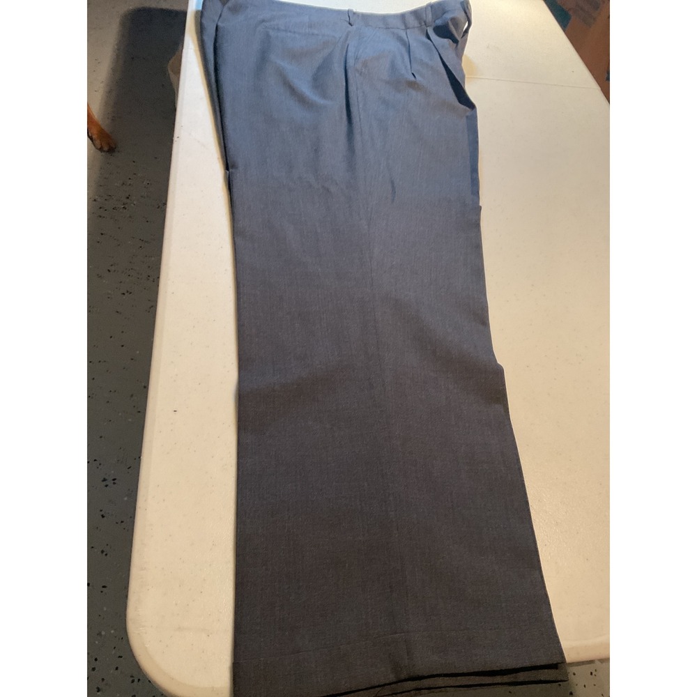 Executive Collection Mens Gray Pleated Dress Slacks USA Union Made 40x30 Vintage